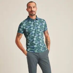 Bonobos Stretch Pique Floral Camo Polo Shirt - Medium Slim Fit